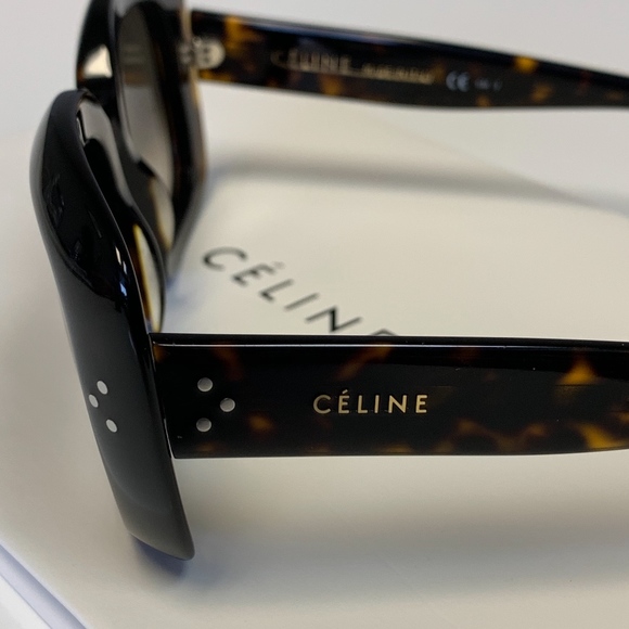 Celine Tortise Shell Squarish Sunglasses - Picture 3 of 5